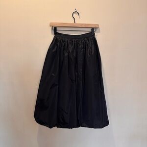 Black Bubble Satin Women's Skirt